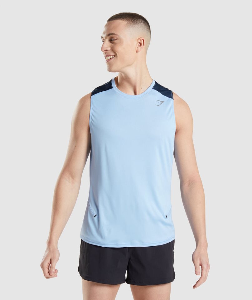 Podkoszulki Gymshark Speed Evolve Męskie Niebieskie | PL 135USI